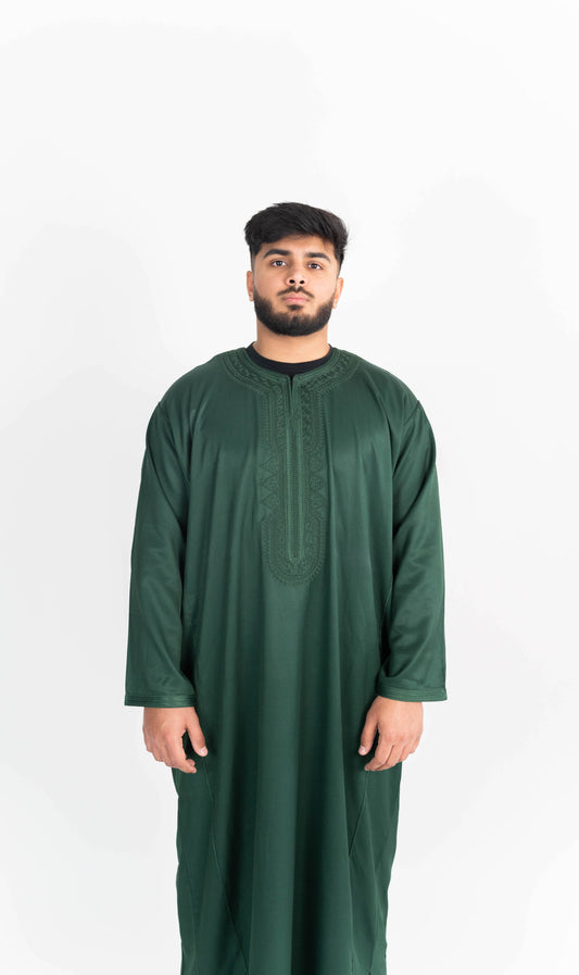 Emerald Green Moroccan Thobe