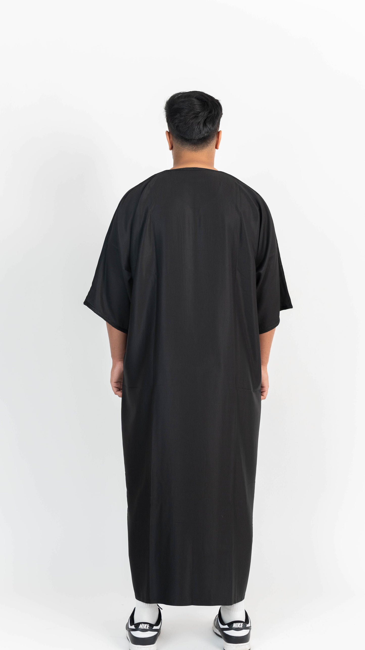 Black Half Sleeve Moroccan Thobe